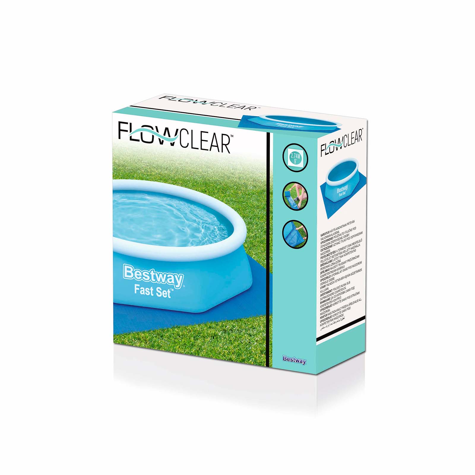 Tapete protetor de piso Bestway para piscinas e spas até 244 cm, 274 x 274 cm | Azul - Image 5