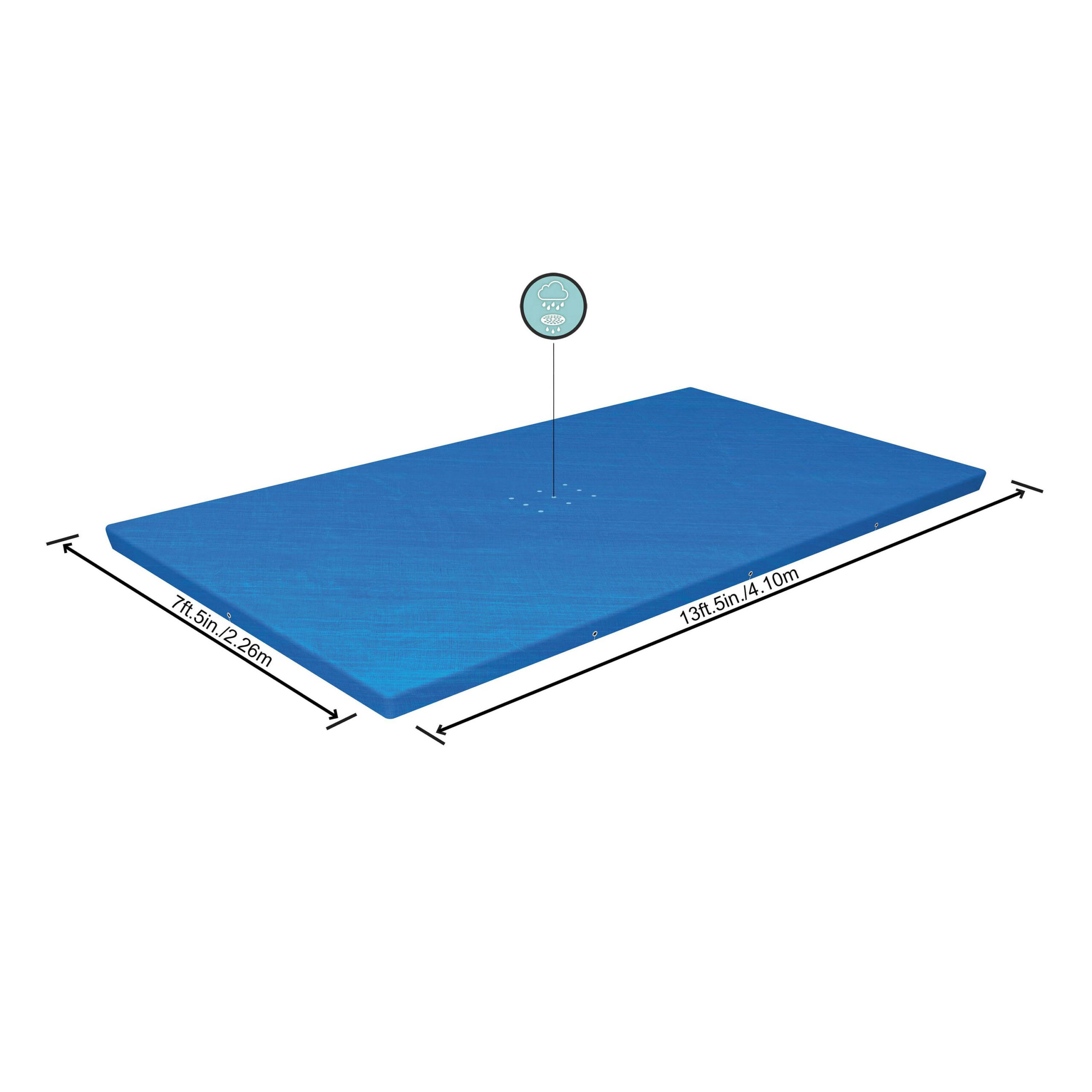 Cobertor para piscina rectangular Bestway 410 x 226 cm compatible con piscinas rectangulares Bestway de 410 x 211 cm | Azul