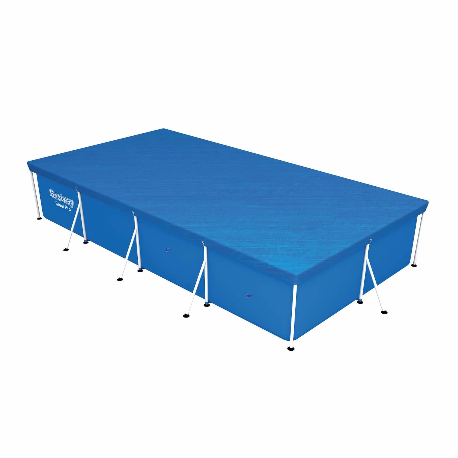 Cobertor para piscina rectangular Bestway 410 x 226 cm compatible con piscinas rectangulares Bestway de 410 x 211 cm | Azul - Imagen 2