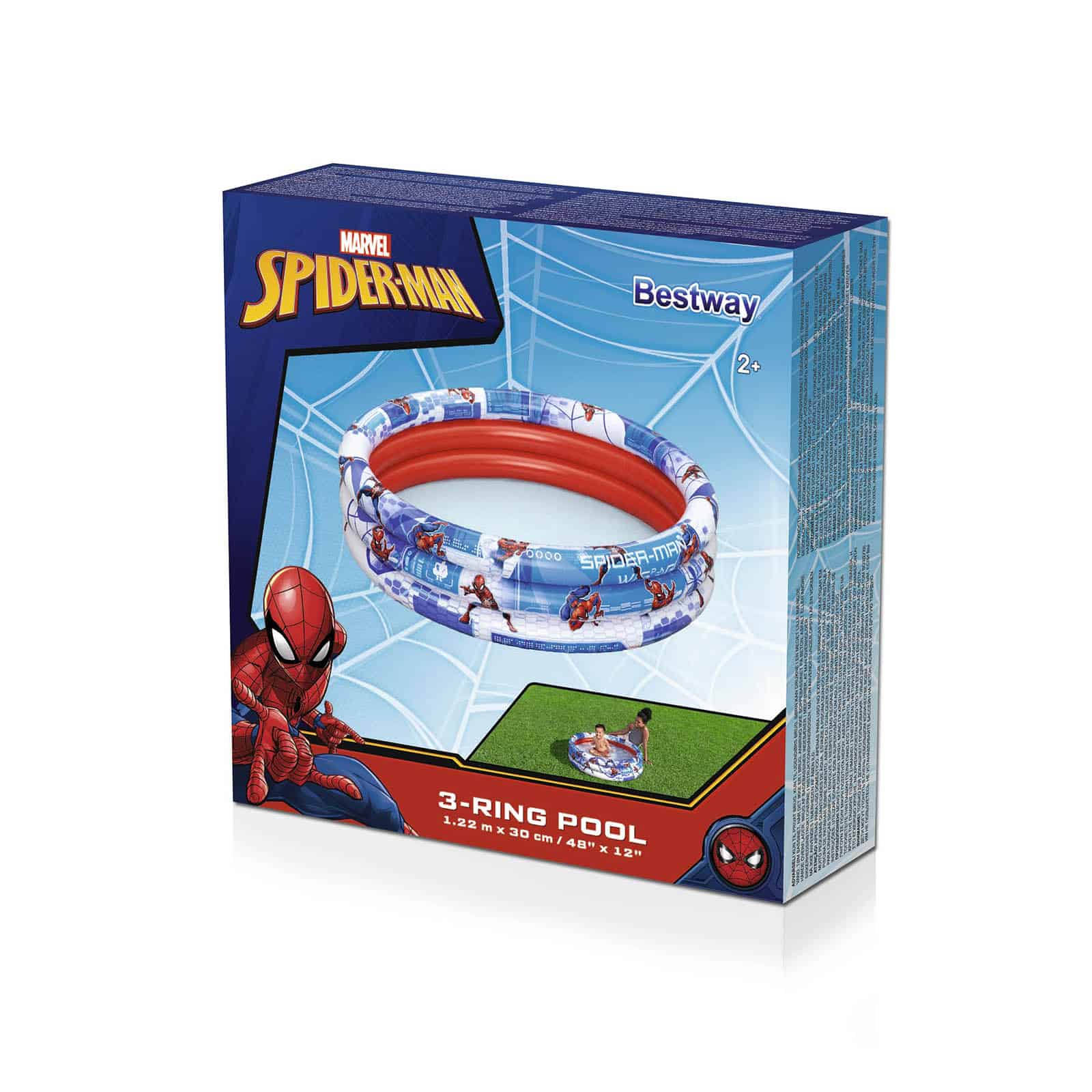 Piscina insuflável infantil com 3 anéis Bestway Spider-Man da Marvel Ø122 x 30 cm | Crianças com mais de 2 anos - Image 5