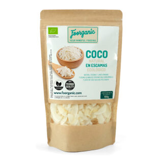 Chips de Coco Ecológicos Foorganic Pack  150g | Snack Natural | Sin Aditivos | Producido en España | Vegano | Crujiente | sabor auténtico y fresco