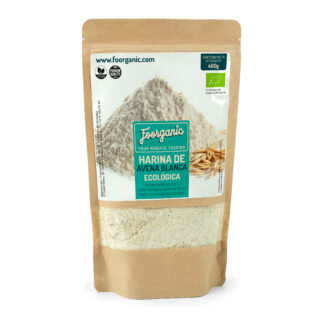 Harina de Avena Foorganic Pack 500g Natural y Ecológica | Producido en España | Vegano |Ideal para Repostería Saludable y Dietas Veganas