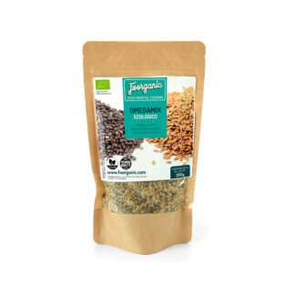 Mix Omega 3 de Chía y Lino Dorado Ecológico Foorganic Pack  200 g | Sin Aditivos | Producido en España | Vegano y Nutritivo